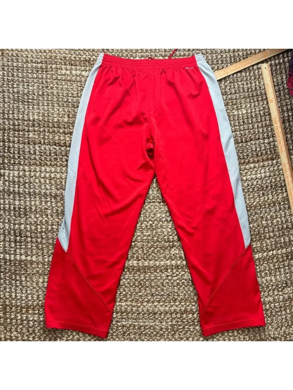 Nike Ohio State Buckeyes Track Pants Sweatpants Red Gray Swoosh Mens 2XL - XXL